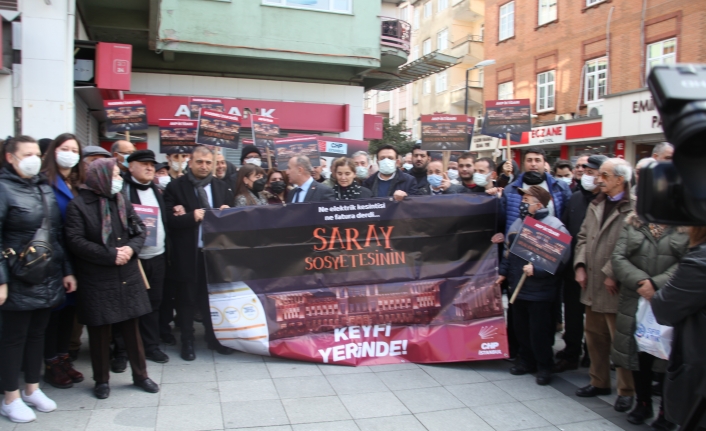CHP Zeytinburnu Örgütü Yüksek Elektirik Faturalarını Protesto Etti
