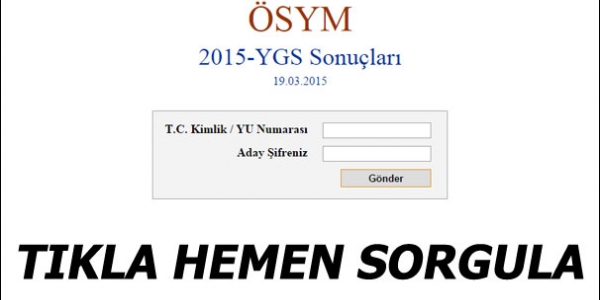 YGS sonuçları açıklandı